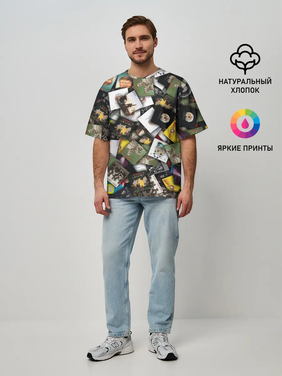 Мужская футболка оверсайз / Queen. Дискография