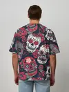 Мужская футболка оверсайз / Мексиканские черепа