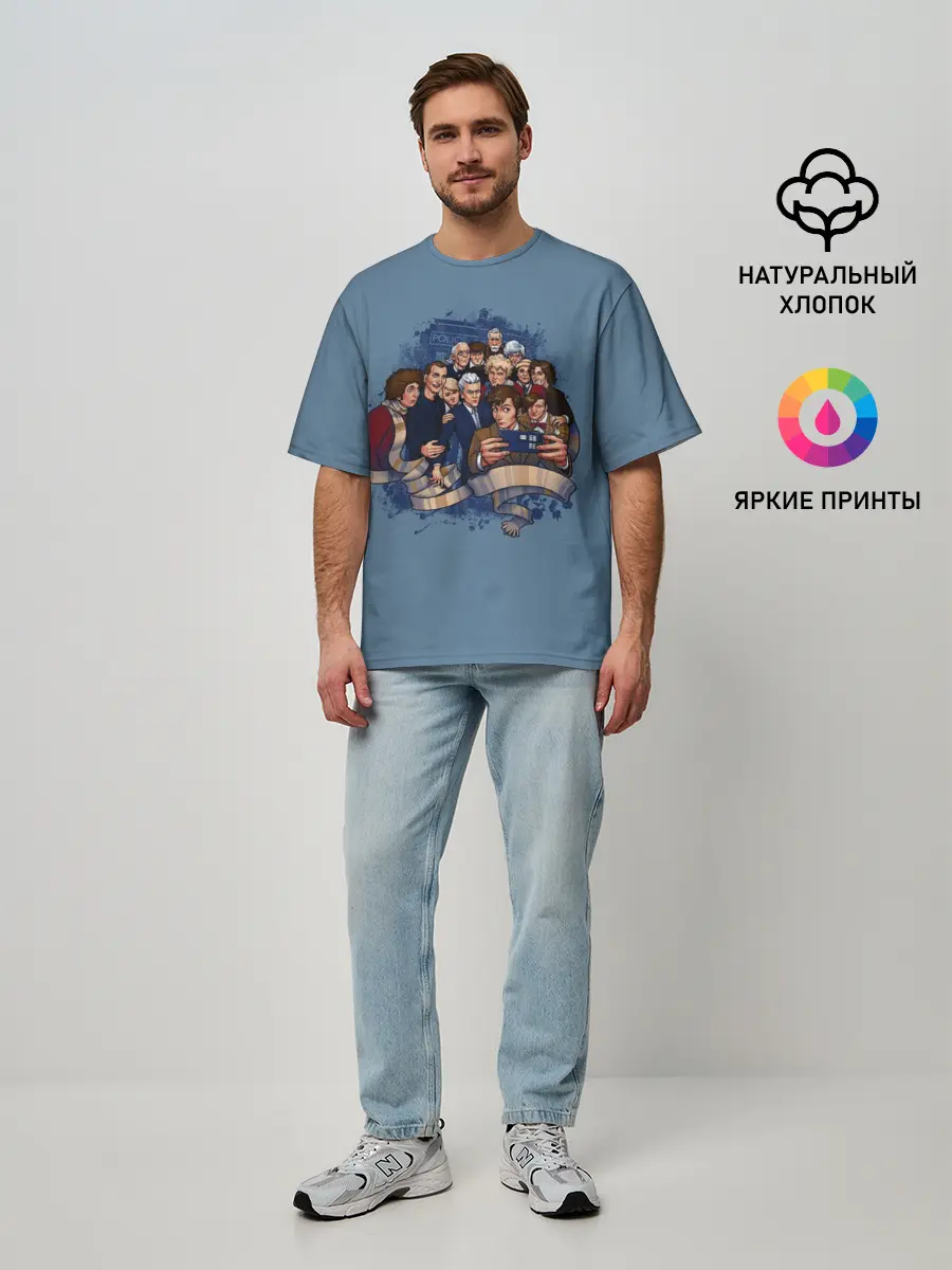 Мужская футболка оверсайз / 13 докторов кто