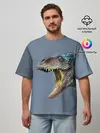 Мужская футболка оверсайз / Хищный динозавр | Dino
