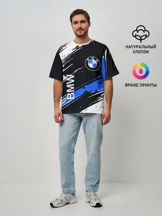 Мужская футболка оверсайз / BMW