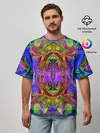 Мужская футболка оверсайз / Психоделика / Абстракция
