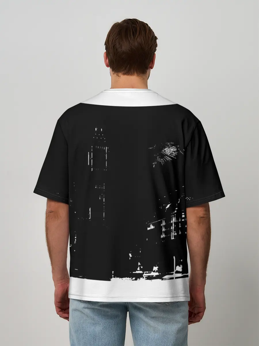 Мужская футболка оверсайз / город