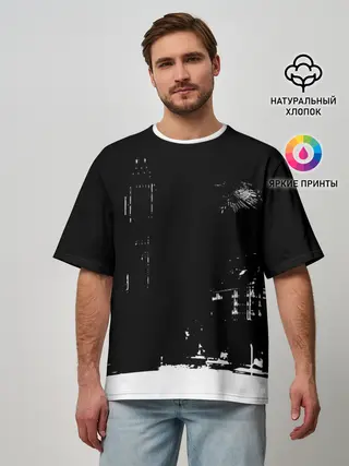 Мужская футболка оверсайз / город
