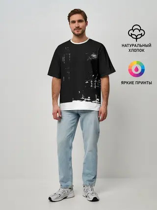 Мужская футболка оверсайз / город