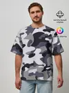 Мужская футболка оверсайз / Городской камуфляж