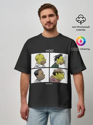 Мужская футболка оверсайз / Mozes band