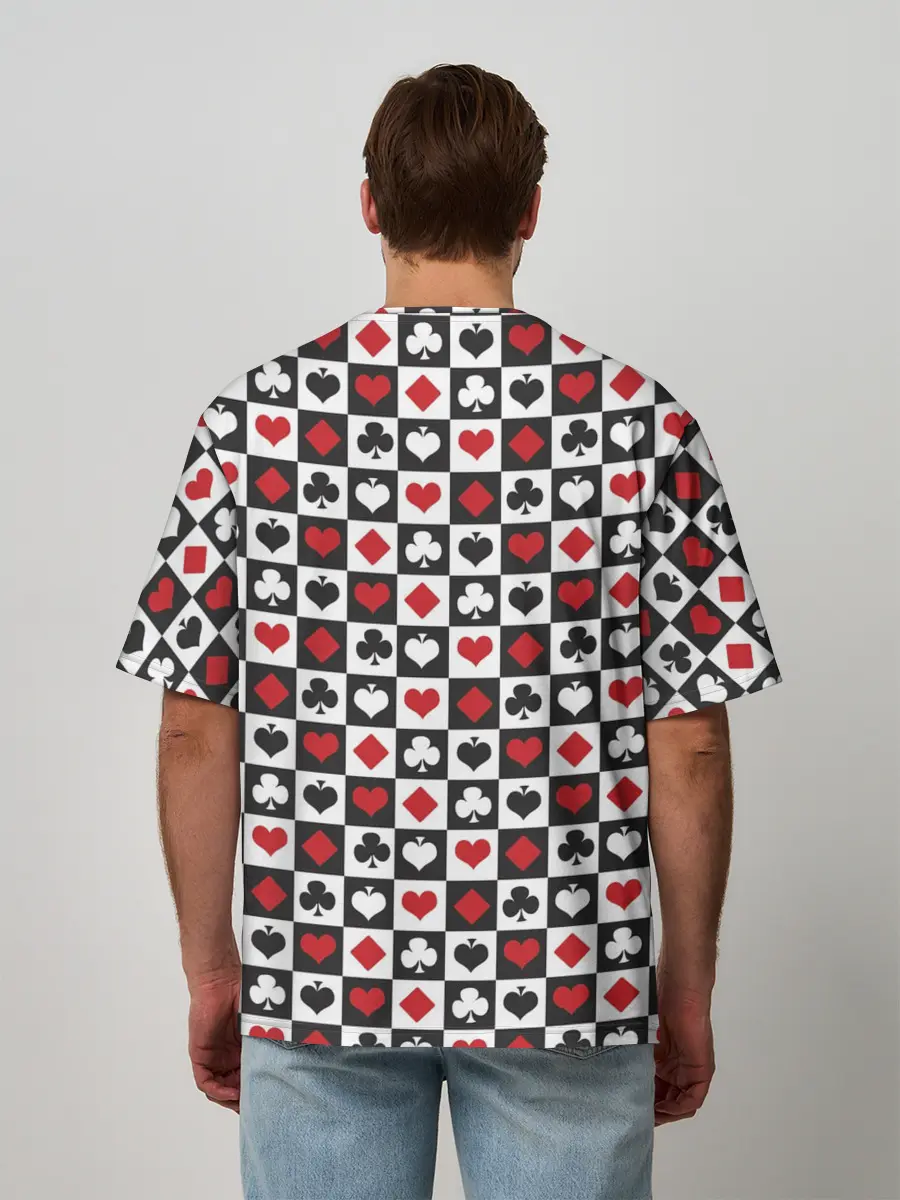 Мужская футболка оверсайз / SODA LUV | КАРТОЧНЫЕ МАСТИ