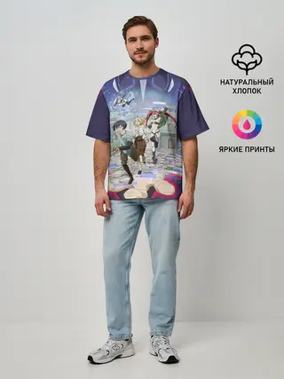 Мужская футболка оверсайз / Full Dive RPG Poster