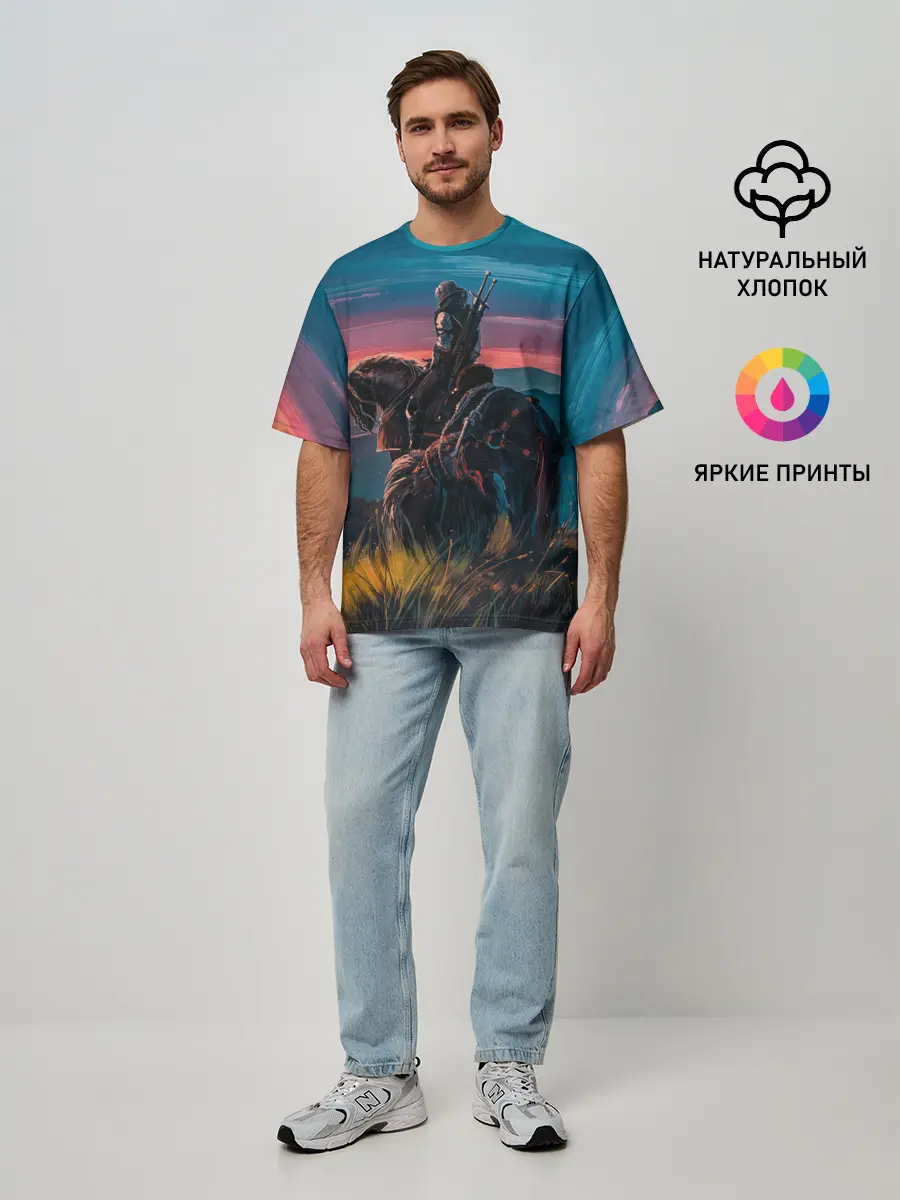 Мужская футболка оверсайз / The Witcher