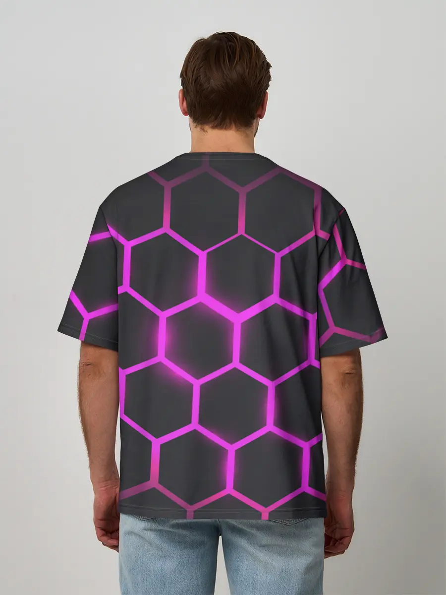 Мужская футболка оверсайз / соты