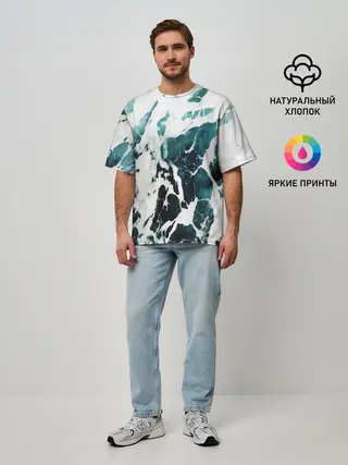 Мужская футболка оверсайз / море