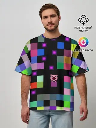 Мужская футболка оверсайз / Arcade Pig