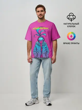 Мужская футболка оверсайз / Cyberpunk 2077