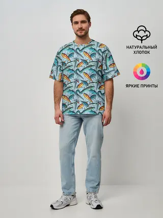 Мужская футболка оверсайз / Воблеры