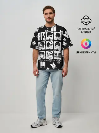 Мужская футболка оверсайз / BTS WE ARE BULLETPROOF