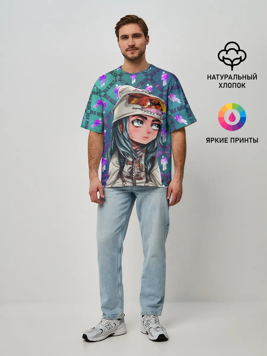 Мужская футболка оверсайз / BILLIE EILISH