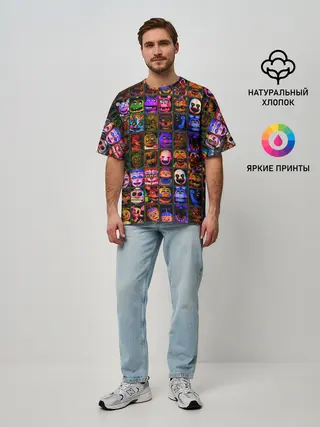 Мужская футболка оверсайз / Five Nights At Freddys