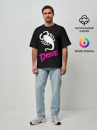 Мужская футболка оверсайз / Драйв / Drive
