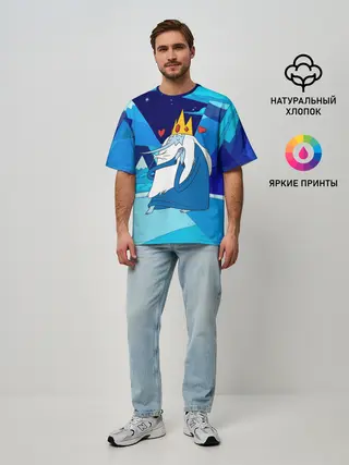 Мужская футболка оверсайз / Ледяной король