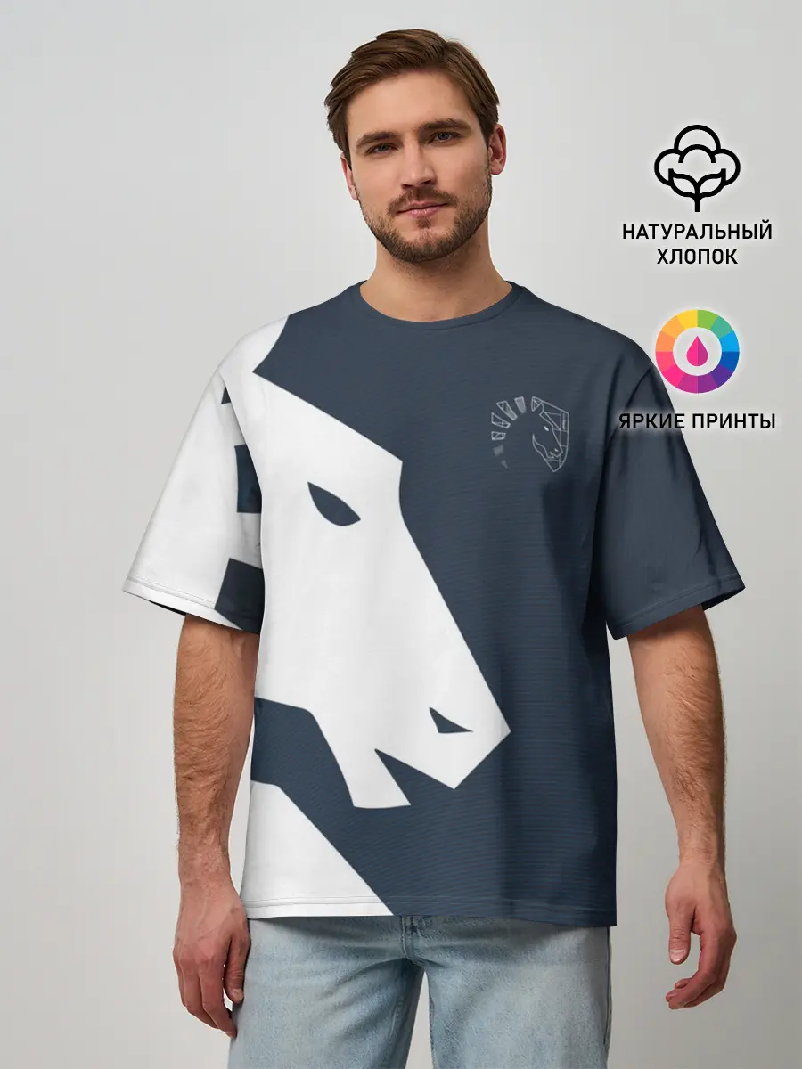 Мужская футболка оверсайз / cs:go - Liquid team