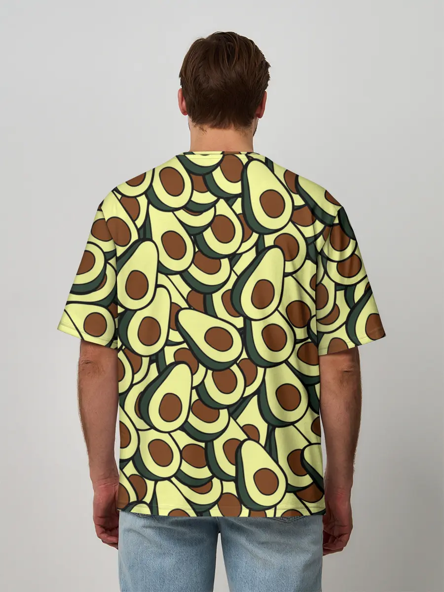 Мужская футболка оверсайз / Авокадо