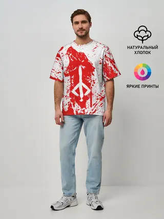 Мужская футболка оверсайз / BLOODBORNE