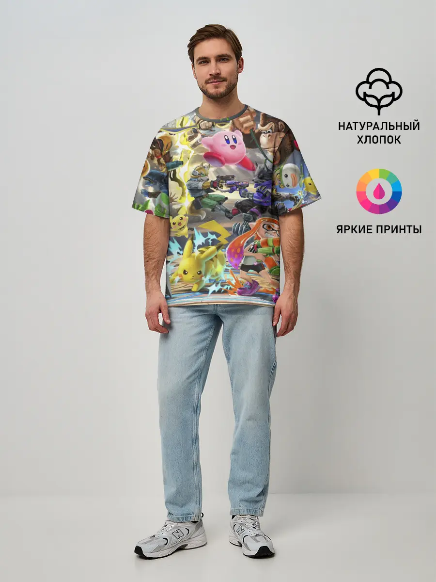 Мужская футболка оверсайз / Super Smash World