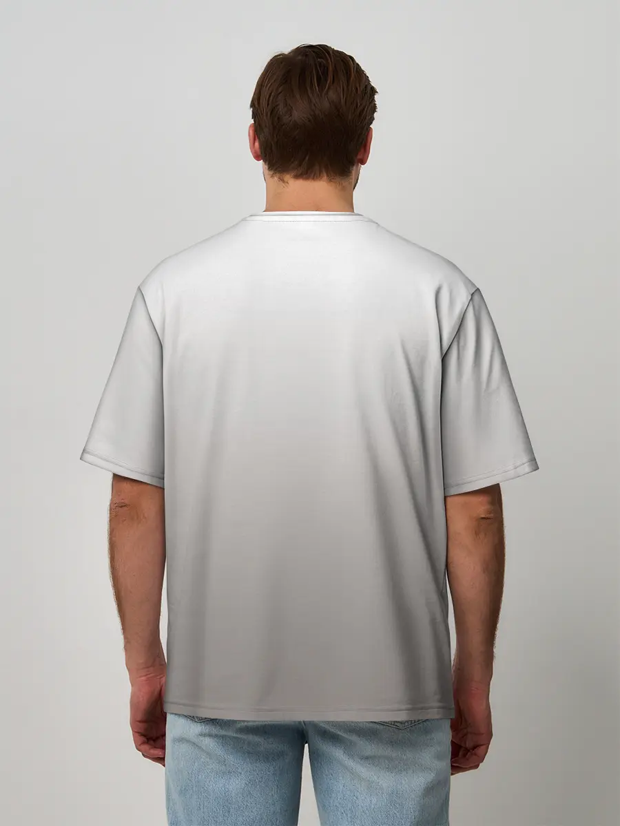 Мужская футболка оверсайз / французский бульдог сердечко