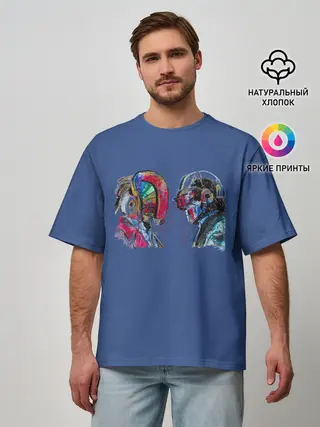 Мужская футболка оверсайз / Daft Punk