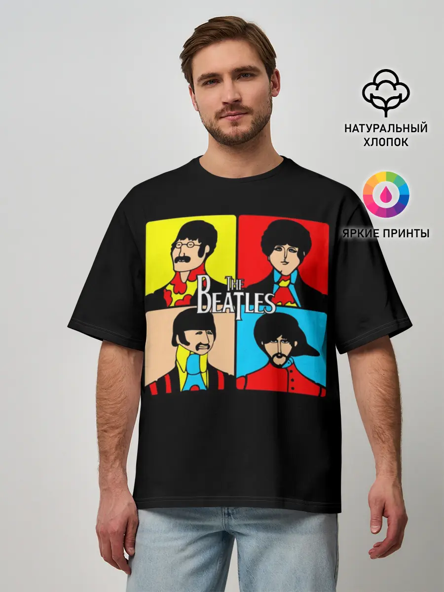 Мужская футболка оверсайз / The Beatles