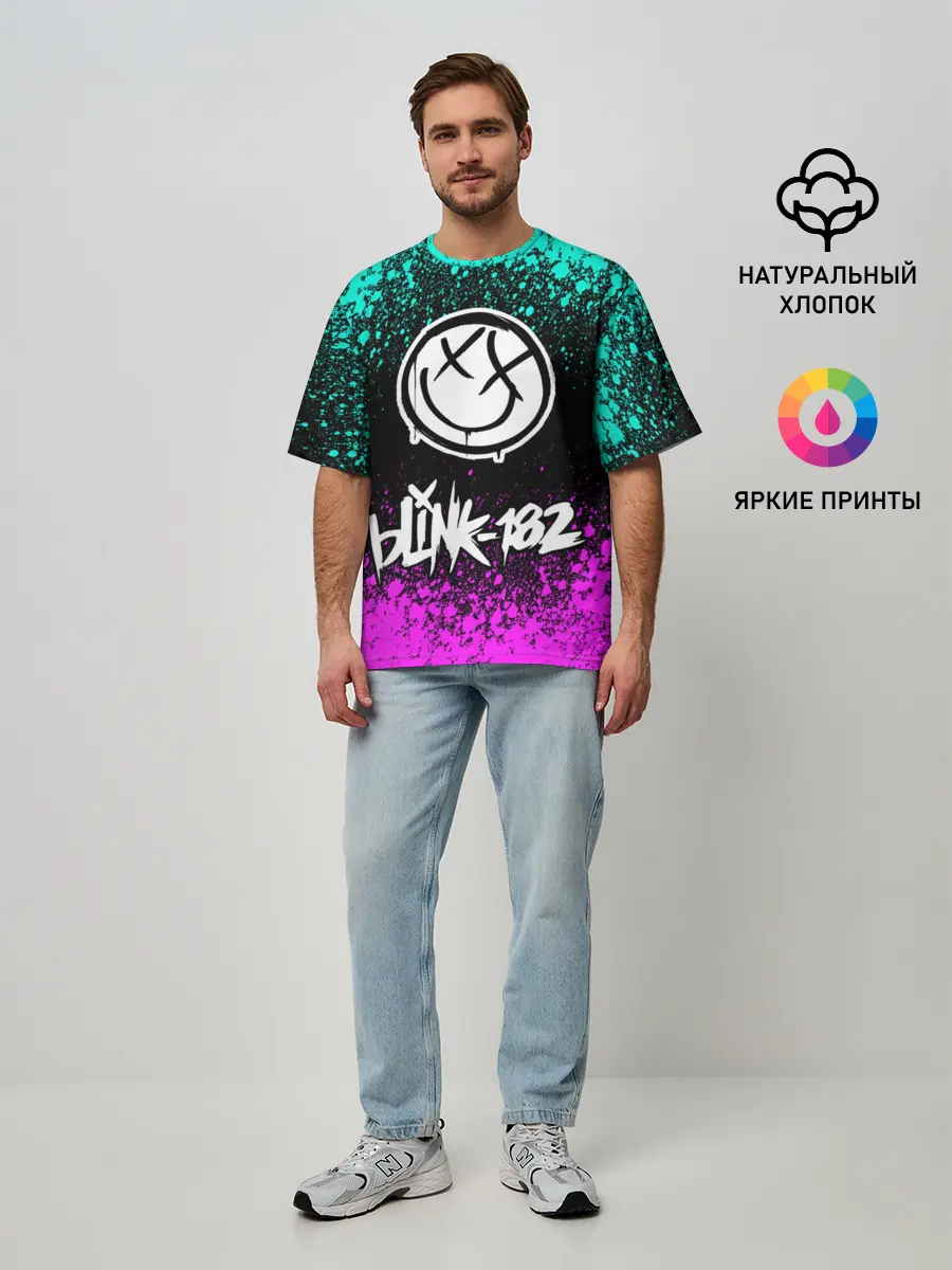 Мужская футболка оверсайз / Blink-182