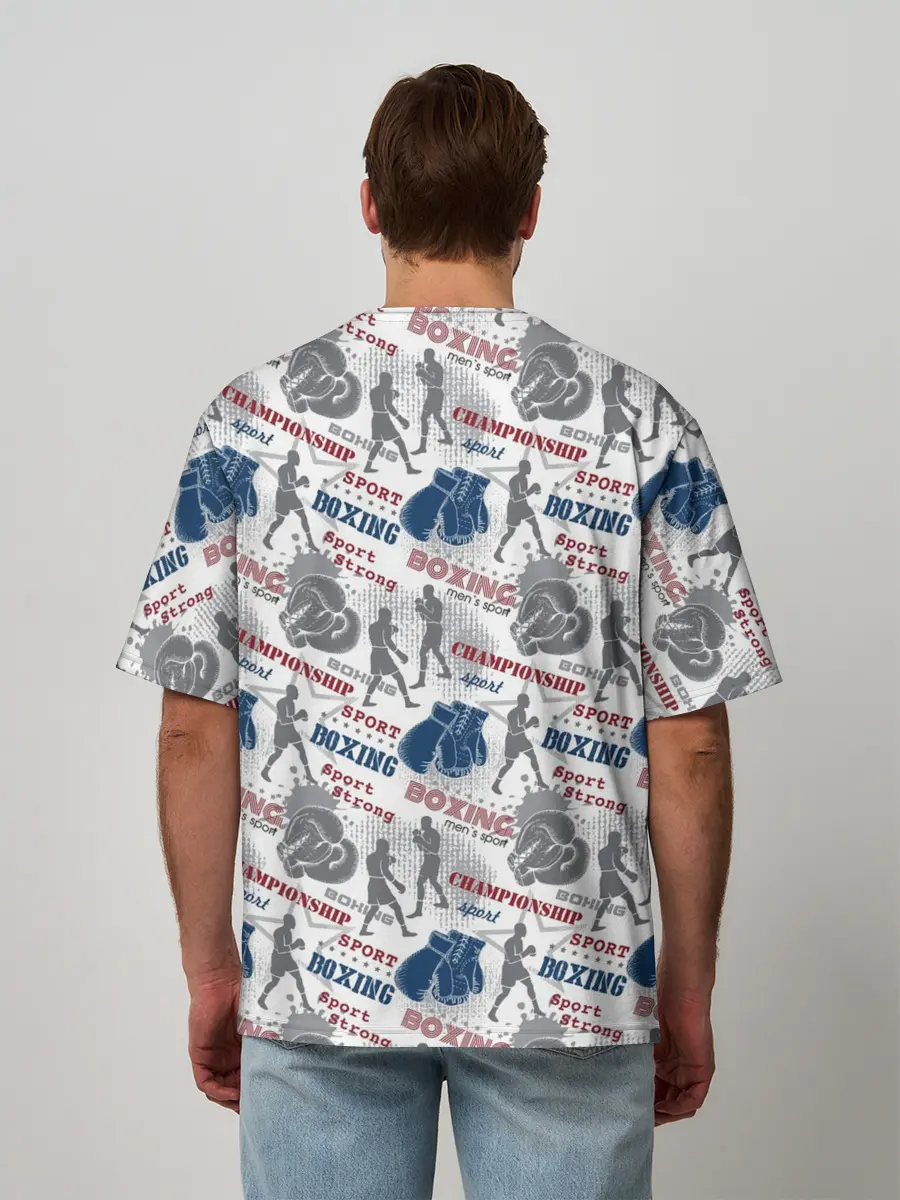 Мужская футболка оверсайз / Бокс