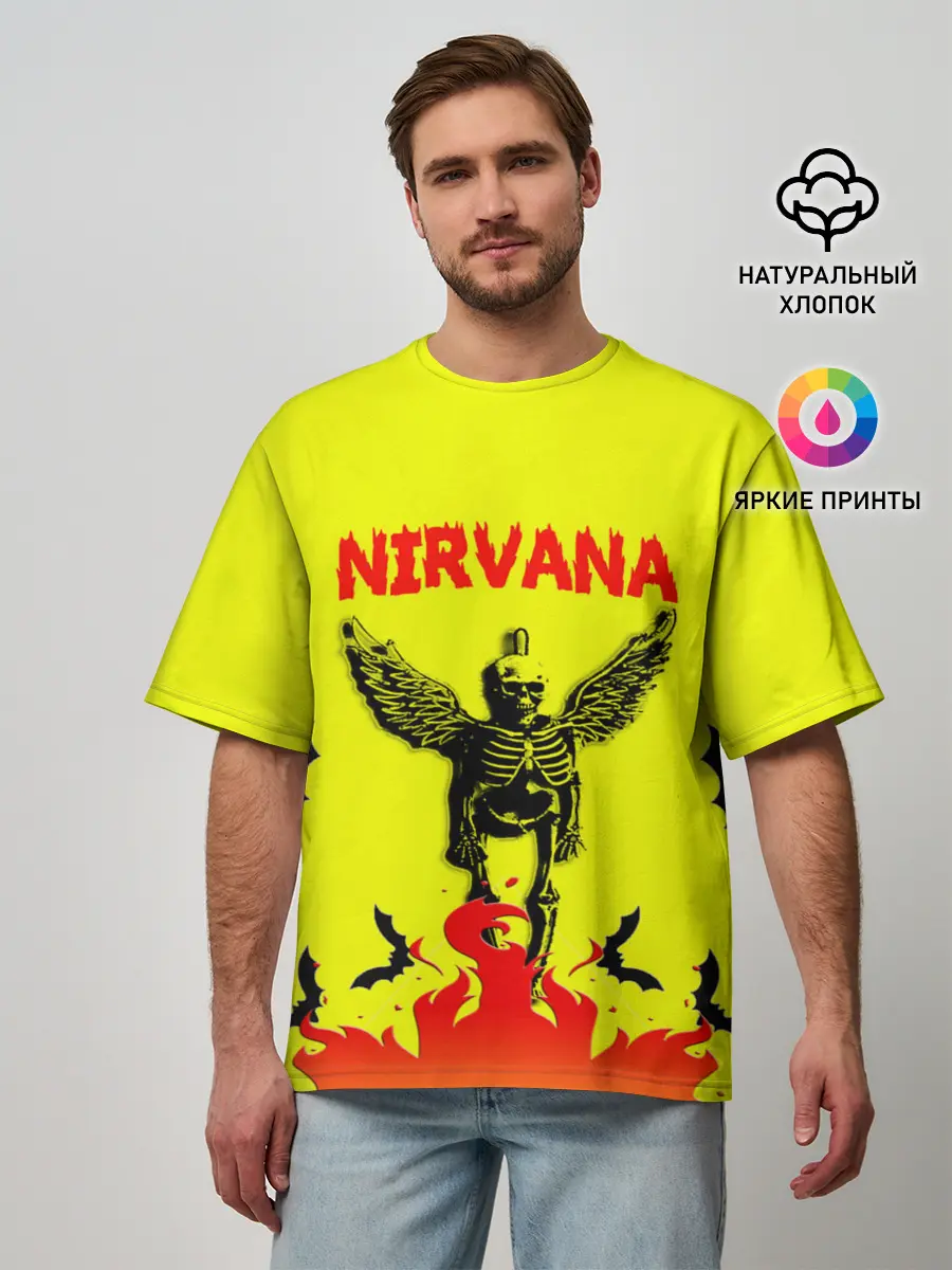 Мужская футболка оверсайз / NIRVANA