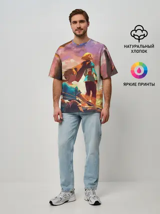 Мужская футболка оверсайз / Legend of Zelda | Легенда о Зельде