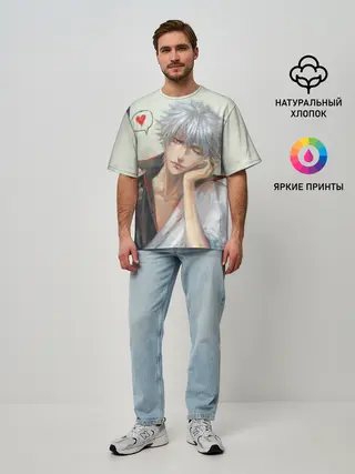 Мужская футболка оверсайз / Sakata Gintoki