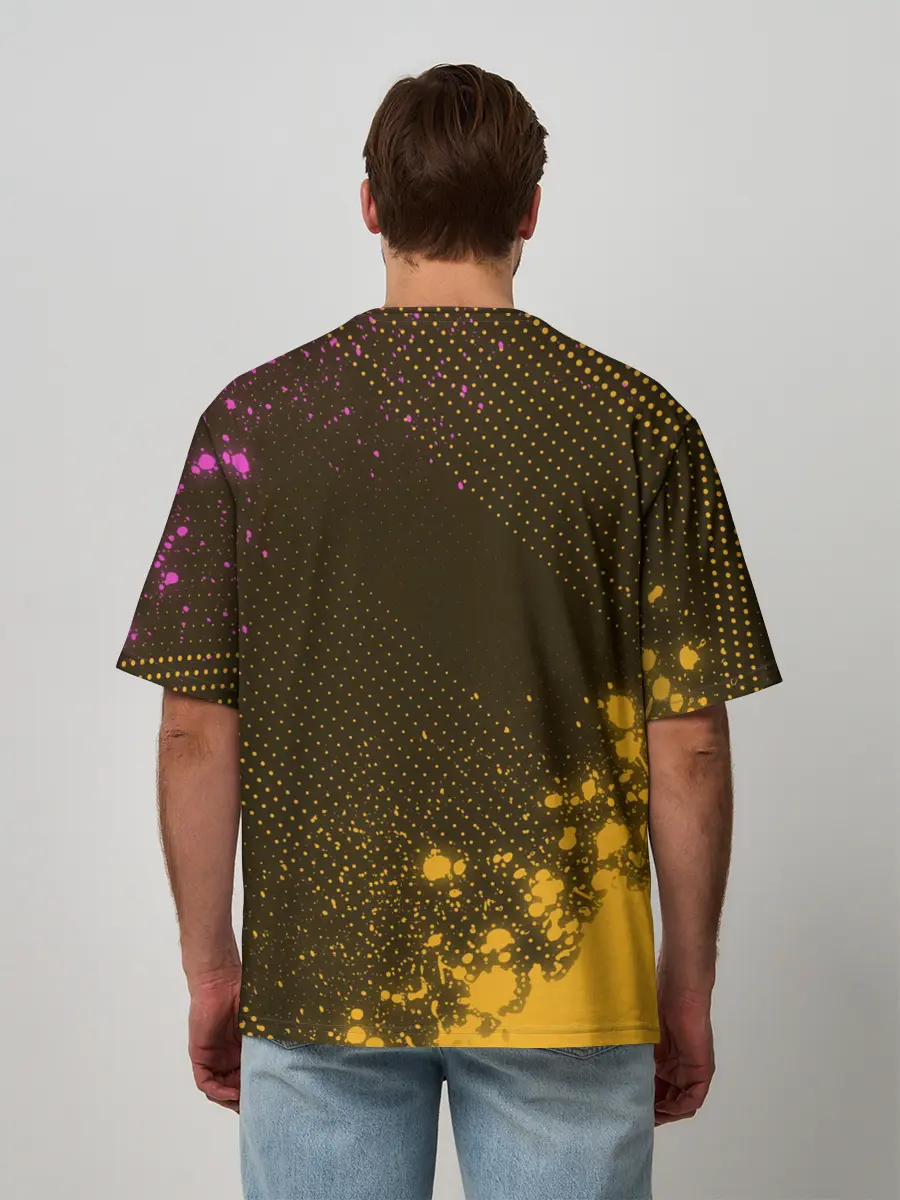 Мужская футболка оверсайз / Симпл Димпл - Краска