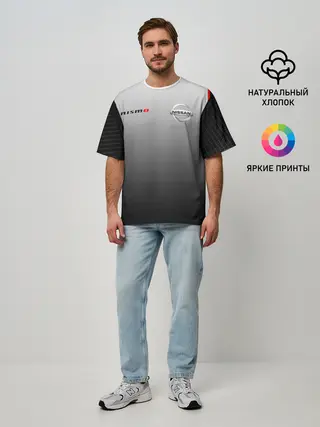 Мужская футболка оверсайз / NISSAN NISMO | НИССАН НИСМО