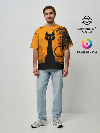 Мужская футболка оверсайз / Halloween