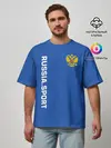 Мужская футболка оверсайз / RUSSIA SPORT | РОССИЯ
