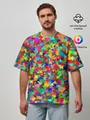 Мужская футболка оверсайз / РАЗНОЦВЕТНЫЙ ПАЗЛ