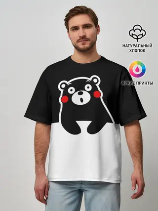 Мужская футболка оверсайз / Kumamon повис