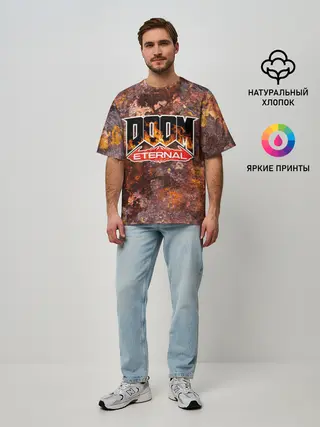 Мужская футболка оверсайз / DOOM Eternal