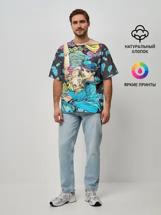 Мужская футболка оверсайз / JoJo Bizarre Adventure