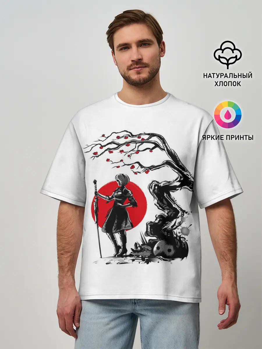 Мужская футболка оверсайз / 2B | Sakura