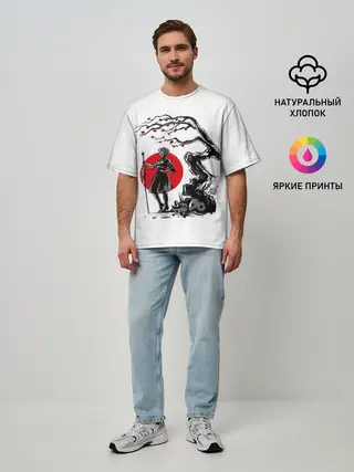 Мужская футболка оверсайз / 2B | Sakura