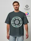 Мужская футболка оверсайз / Старый компас