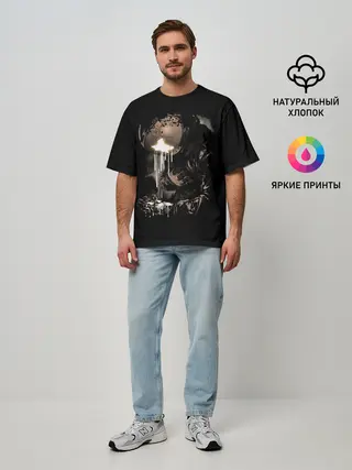 Мужская футболка оверсайз / Космонавт