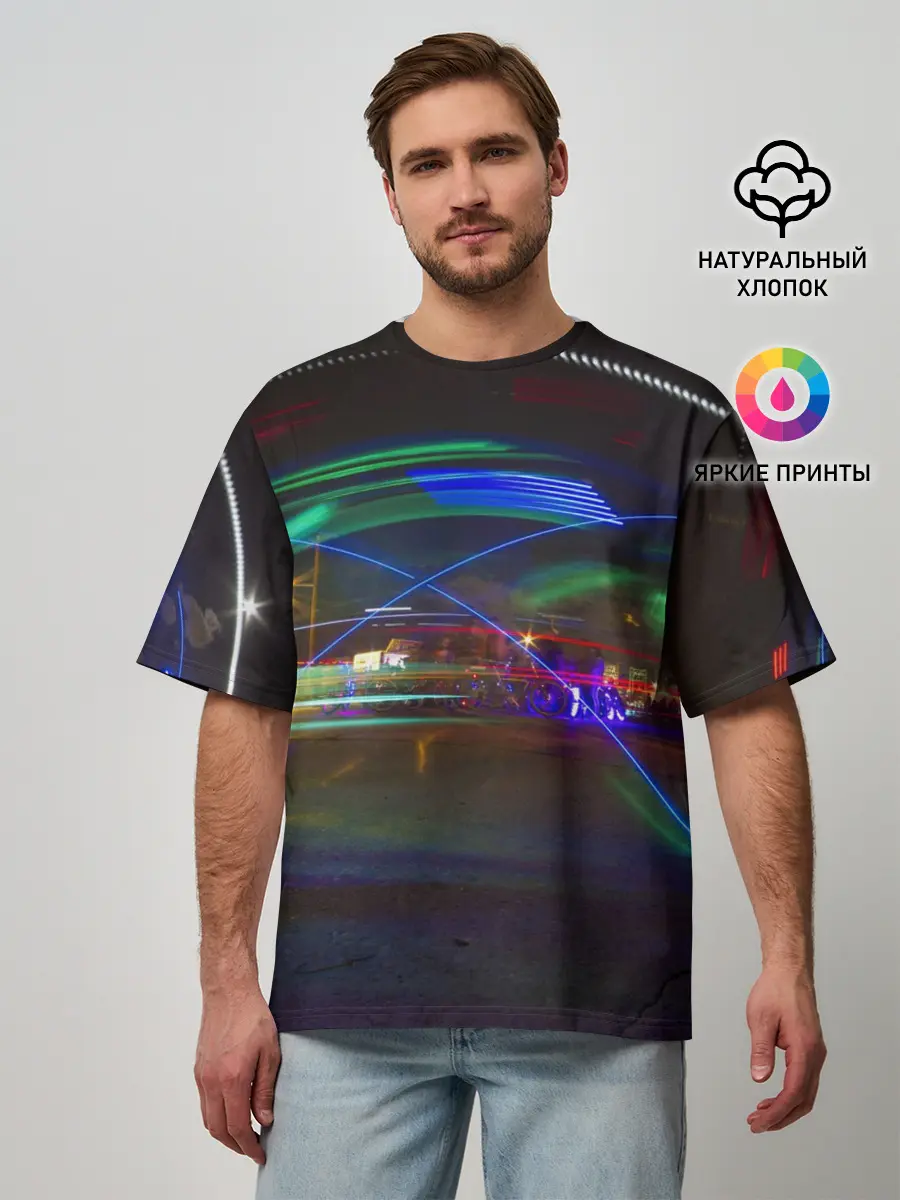 Мужская футболка оверсайз / Neon