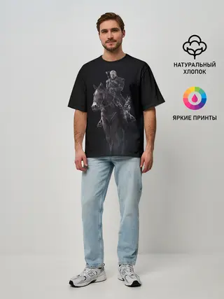 Мужская футболка оверсайз / Ведьмак 3: Дикая Охота